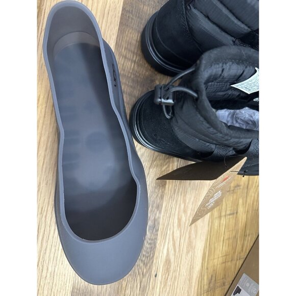 UGG Womens Boots 10 Black Classic Mini Pull On Weather Covers NEW - Picture 10 of 16